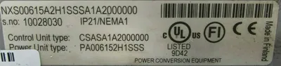 REFURBISHED VACON NXS00615A2H1SSSA1A2000000 DRIVE INVERTER