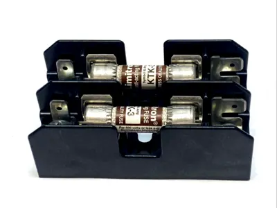 USED BUSSMANN 2-POLE MIDGET FUSE BLOCK 30A 600V SCREW/QUICK CONNECT