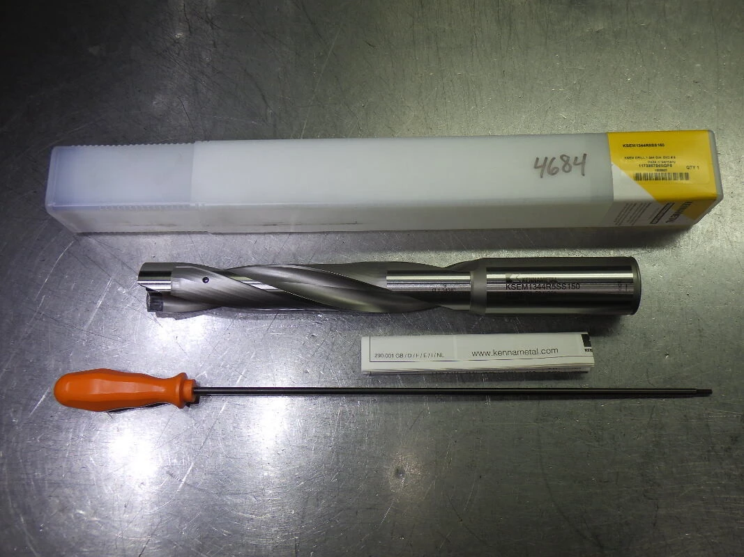 Kennametal KSEM #9 1.344" Coolant Thru 5xD Drill KSEM1344R5SS150 (LOC1982A)