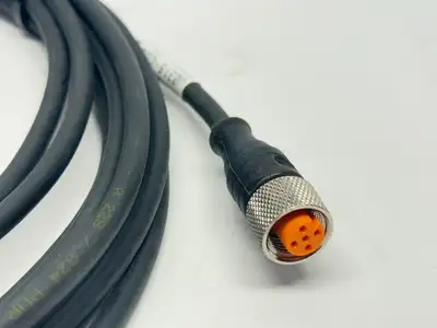USED LUMBERG AUTOMATION DOUBLE-ENDED CONNECTION CORDSET M12 5M