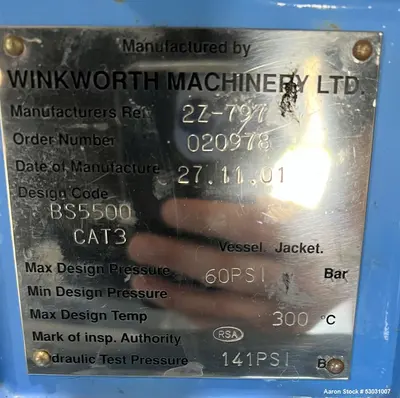 Used WINKWORTH MZ2 VACUUM Double Arm Mixers Illinois US | Aaron Equipment #85307