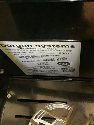 152-0619 Borgen DL1100 Self Contained Display Case Cooler