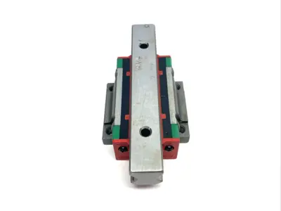 USED HIWIN LINEAR GUIDEWAY BLOCK AND RAIL, 1-BLOCK, 100MM RAIL
