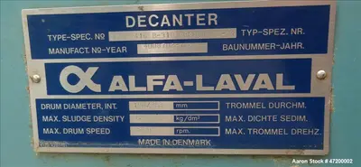 USED ALFA LAVAL AVNX-616B-31G