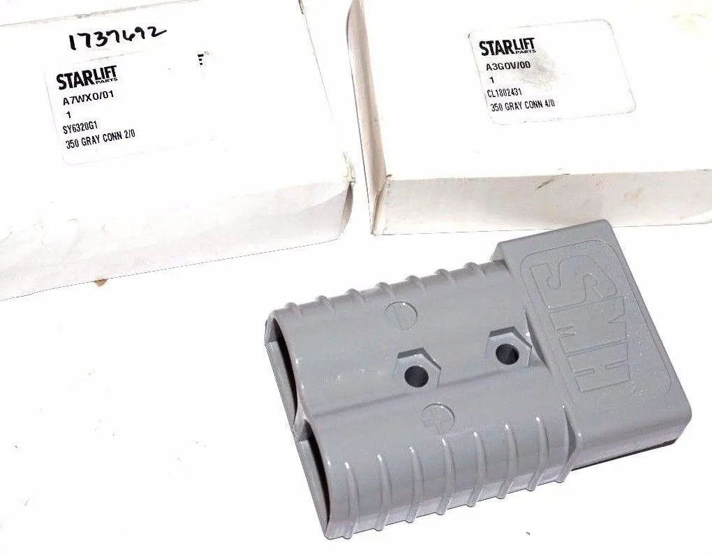 2 NEW STARLIFT 350 GREY BATTERY CONNECTORS CL1802431