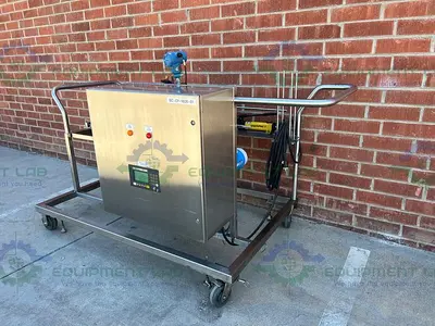 USED MILLIPORE MPODPILOT CP2EA8874 FILTER PRESS SKID W/ E & H PROMASS P FLOWMETER