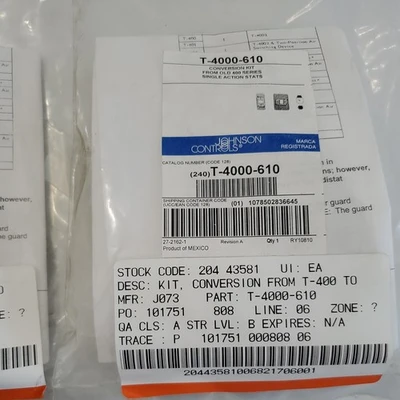 NEW JOHNSON CONTROLS T-4000-610