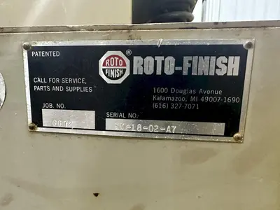 60" ROTO-FINISH MODEL #6072 WET TYPE VIBRATORY PARTS FINISHER: STOCK #18227