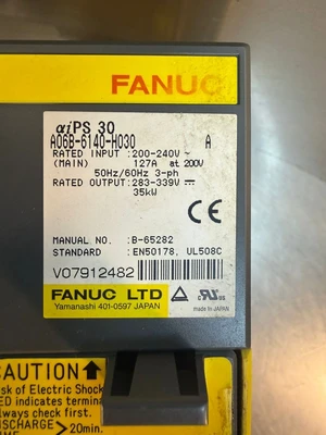 Fanuc A06B-6140-H030 /A Servo Drive Amplifier Mod. B-65282 (8.2.7)