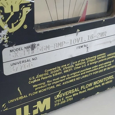 USED Universal Flow Monitors Inc. SX-PHF5GM-8MP-10V1.16-2WR