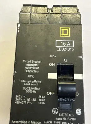Used SQUARE D EDB24015 Miscellaneous Equipment (Electrical & Power) Ohio US | Surplus Asset Holdings #1236362
