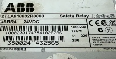 USED ABB JOKAB 2TLA010002R0000 SAFETY RELAY JSBR4 24VDC