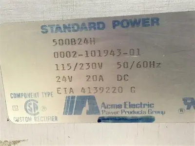 USED ACME ELECTRIC 500B24H