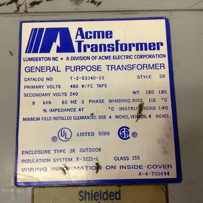 USED ACME TRANSFORMER T-2-53340-1S