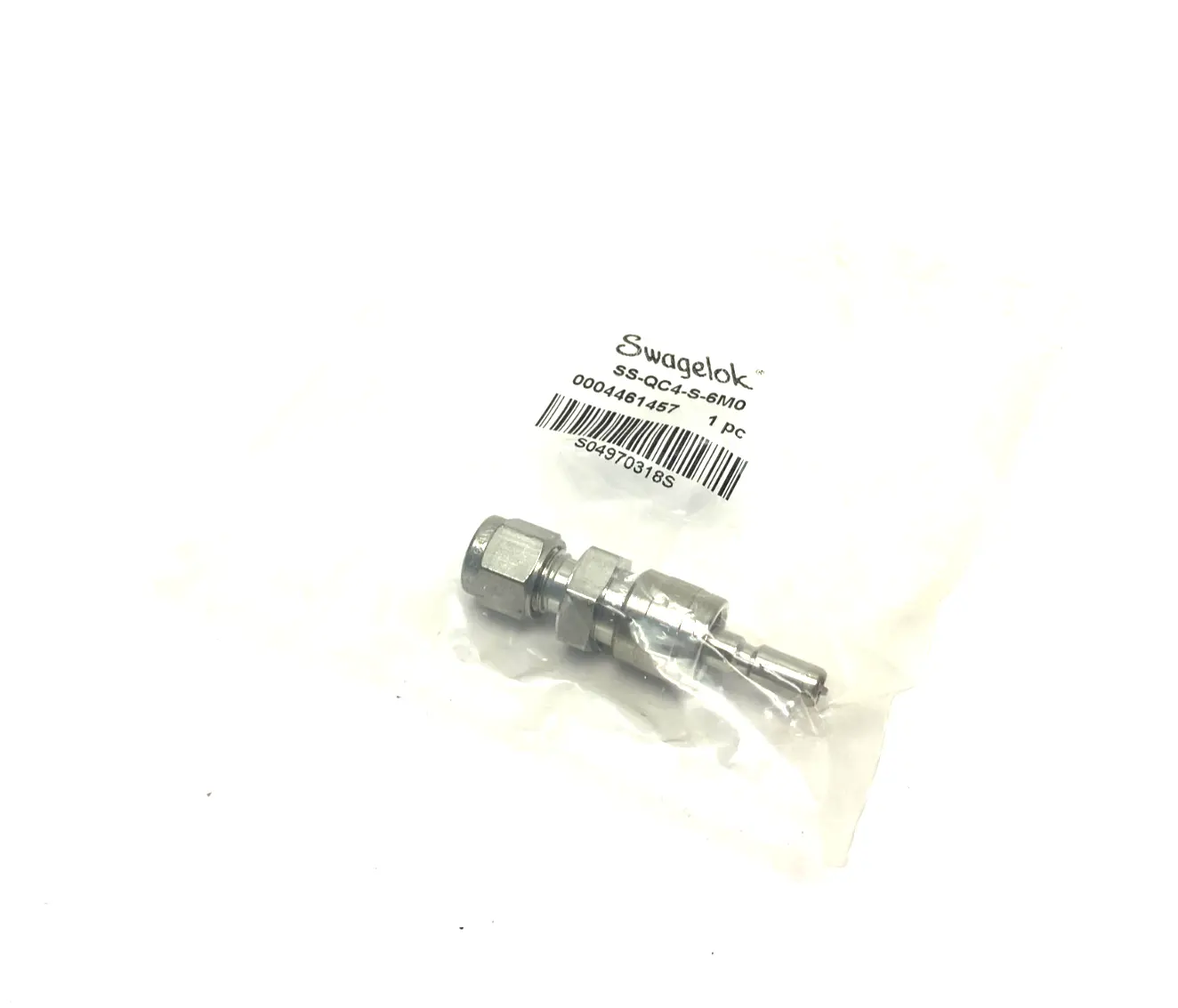 NEW SWAGELOK STAINLESS STEEL INSTRUMENT QUICK-CONNECT STEM, 6MM TUBE