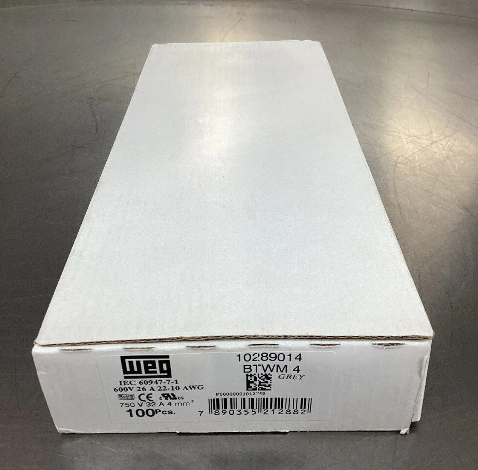 WEG 10289014 TERMINAL BLOCK BTWM 4 GREY (Box of 100) 4C-29