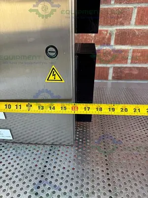 USED HOFFMAN STAINLESS STEEL STANDARD ENCLOSURE 17.5" X 11" X 22" W/ HEAT SINK