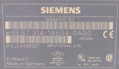 USED SIEMENS 6ES7314-1AE04-0AB0 CONTROLLER S7-300 6ES73141AE040AB0