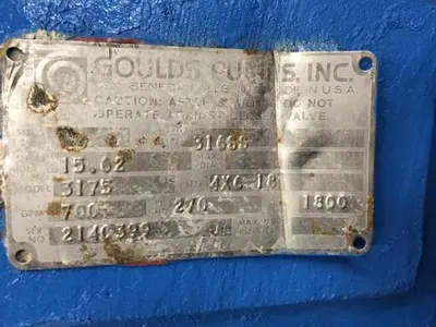 Goulds 4x6x18 3175 Pump, SS