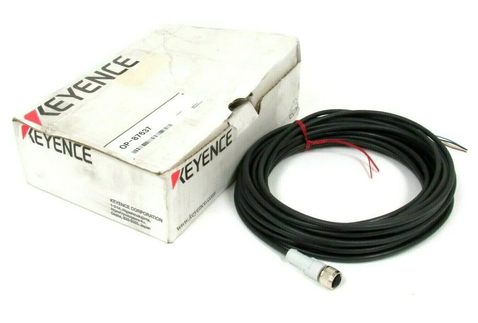 NEW KEYENCE OP-87637 LASER SENSOR CONNECTOR CABLE OP87637