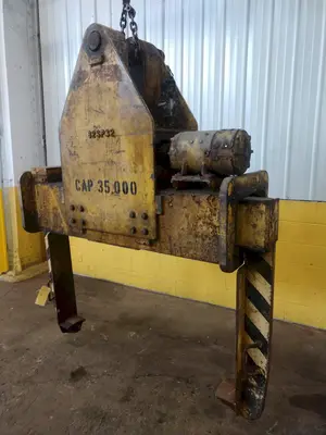 35,000 LB 17.5 TON X 18" TO 76" X 60"  OD BRADLEY CRANE MOTORIZED COIL GRAB: STOCK 13240