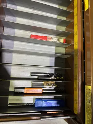 Lawson Products 3 Drawer Tool Organiser With Various End Mills, Black & Decker Drill Set & Box of