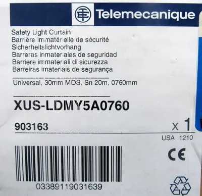 NEW TELEMECANIQUE XUS-LDMY5A0760 SAFETY LIGHT CURTAIN XUSLDMY5A0760 30"