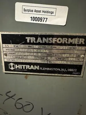 Used HITRAN _UNKNOWN_ Transformers | Surplus Asset Holdings #1203153
