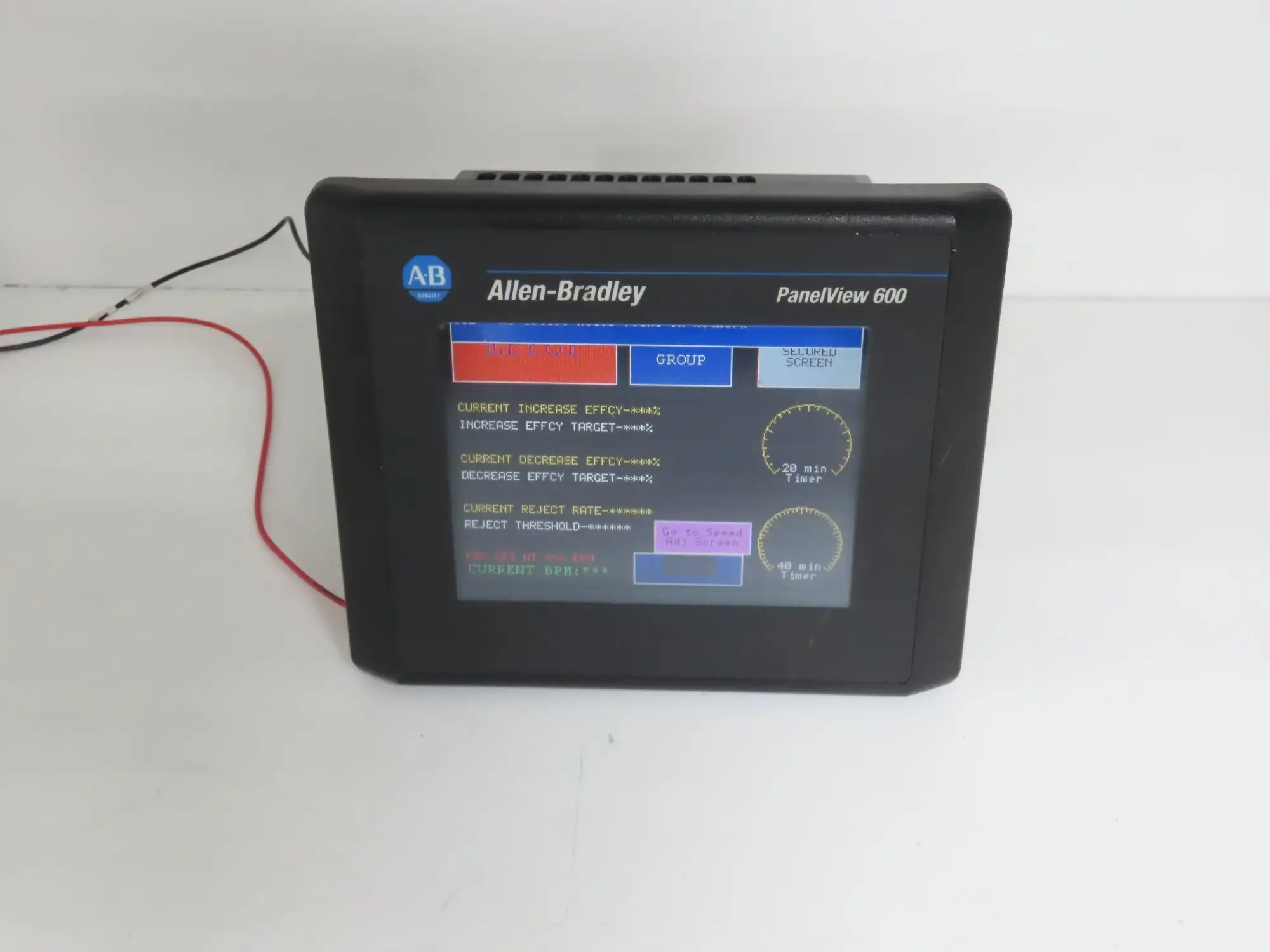 Allen Bradley 2711T6C9L1 PanelView 600 Touch Screen PLC HMI Ser B Rev F Frn 4.46
