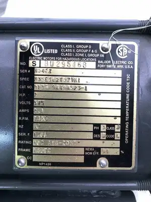 Baldor MI3G-94494523-1 2HP Hazardous Location Motor 3450RPM 575V 3PH