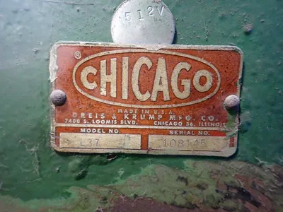 USED CHICAGO, DRIES & KRUMP MFG. CO. L37