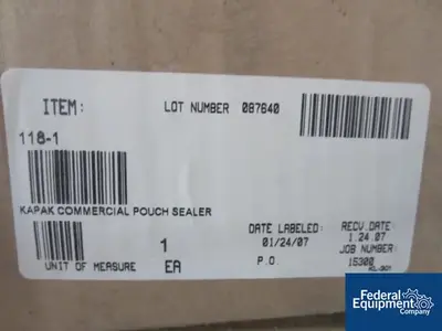 NEW Kapak 18" Kapak Commercial Pouch Sealer, Model 118