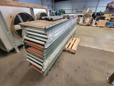 120 x 18 x 2.5 in. Roller Conveyor