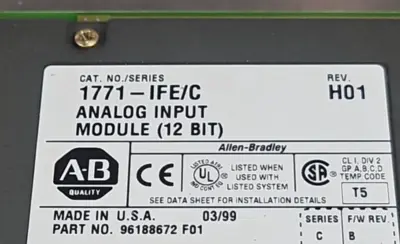 USED Allen-Bradley Allen Bradley 1771-IFE C