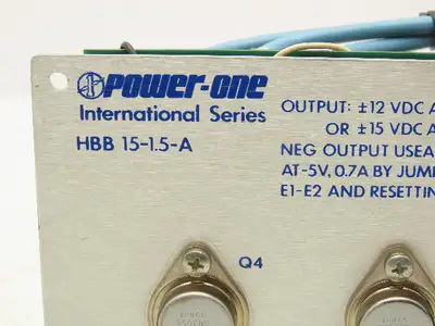 Power One HBB15-1.5-A Open Frame DC Power Supply 12VDC 1.7A 15VDC 1.5A Lot of 3