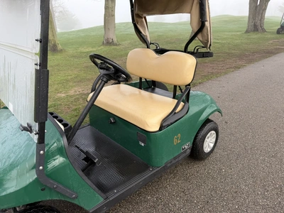 (1) 2019 E-Z-Go EFI golf cart with a Kawasaki gas engine, model 657061G01, includes canopy, fold-dow...