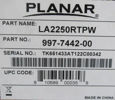 NEW PLANAR LA2250RTPW LCD MONITOR 22" 997-7442-00