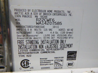 Arctic Air Singe Door Refrigerator