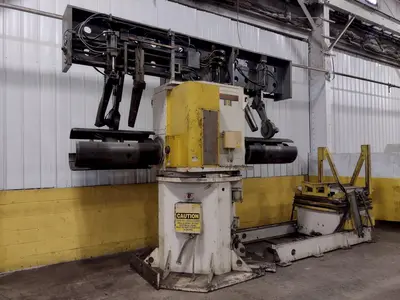 15,000 LB X 36" X 1/4" PERFECTO COIL REEL, CAR & STRAIGHTENER: STOCK #18400
