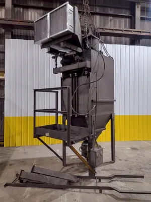 6" X (2) 15 HP WHEEL WHEELABRATOR "SKEW ROLL PIPE & BAR" SHOT BLAST BLASTER SYSTEM: STOCK #20002