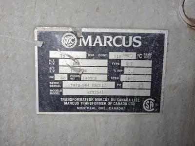 USED MARCUS TRANSFORMER RET75A1