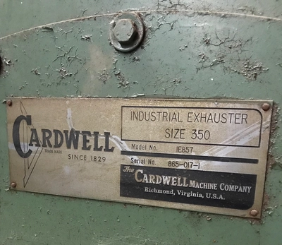 USED CARDWELL SIZE 350 IE857