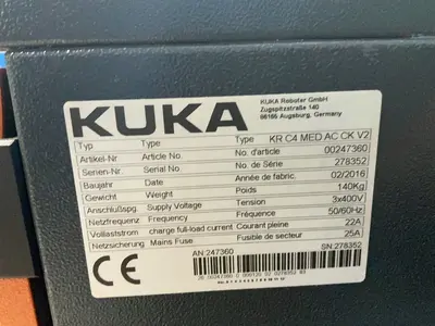 Used 2016 KUKA KR300 R2500 ULTRA MED AC CK Robots Ohio US | HGR 24 #1548047