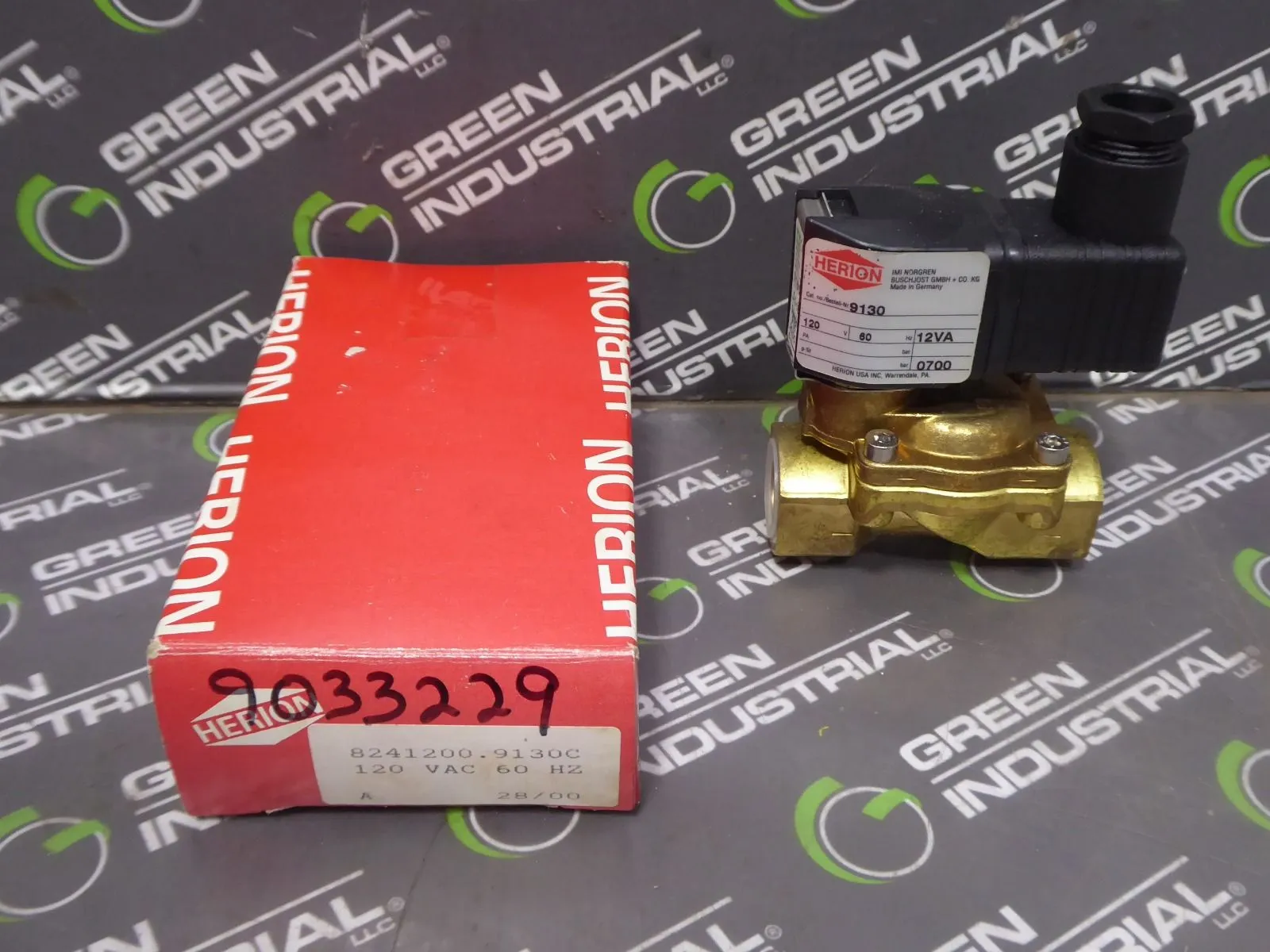 Herion 8241200.9130C 2-Way Diaphragm Valve 1/2" 230 PSI New NIB