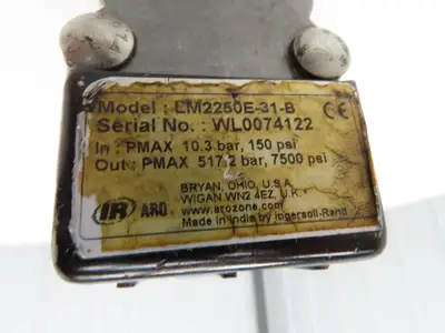 Ingersoll Rand ARO LM2250E-31-B Pneumatic 50:1 Grease Pump 120Lb Drum 27" Tube