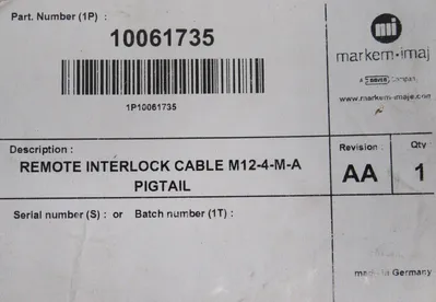 NEW MARKEM IMAJE 1P-10061735 REMOTE INTERLOCK CABLE 1P10061735