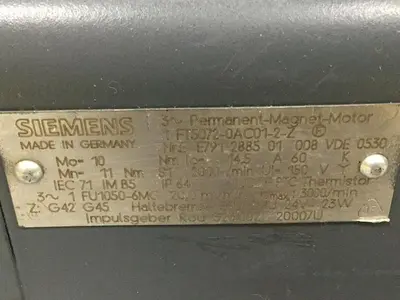 USED SIEMENS 1FT5072-0AC01-2-Z