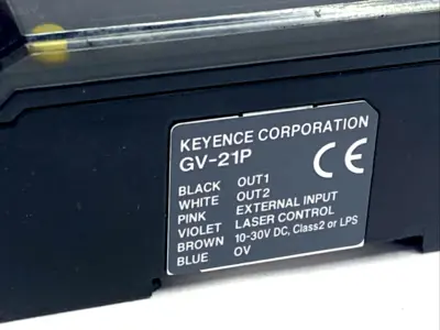GV-21P | Keyence  Digital CMOS Laser Sensor Amplifier Main Unit, PNP, M12 4-Pin 1ft - Used
