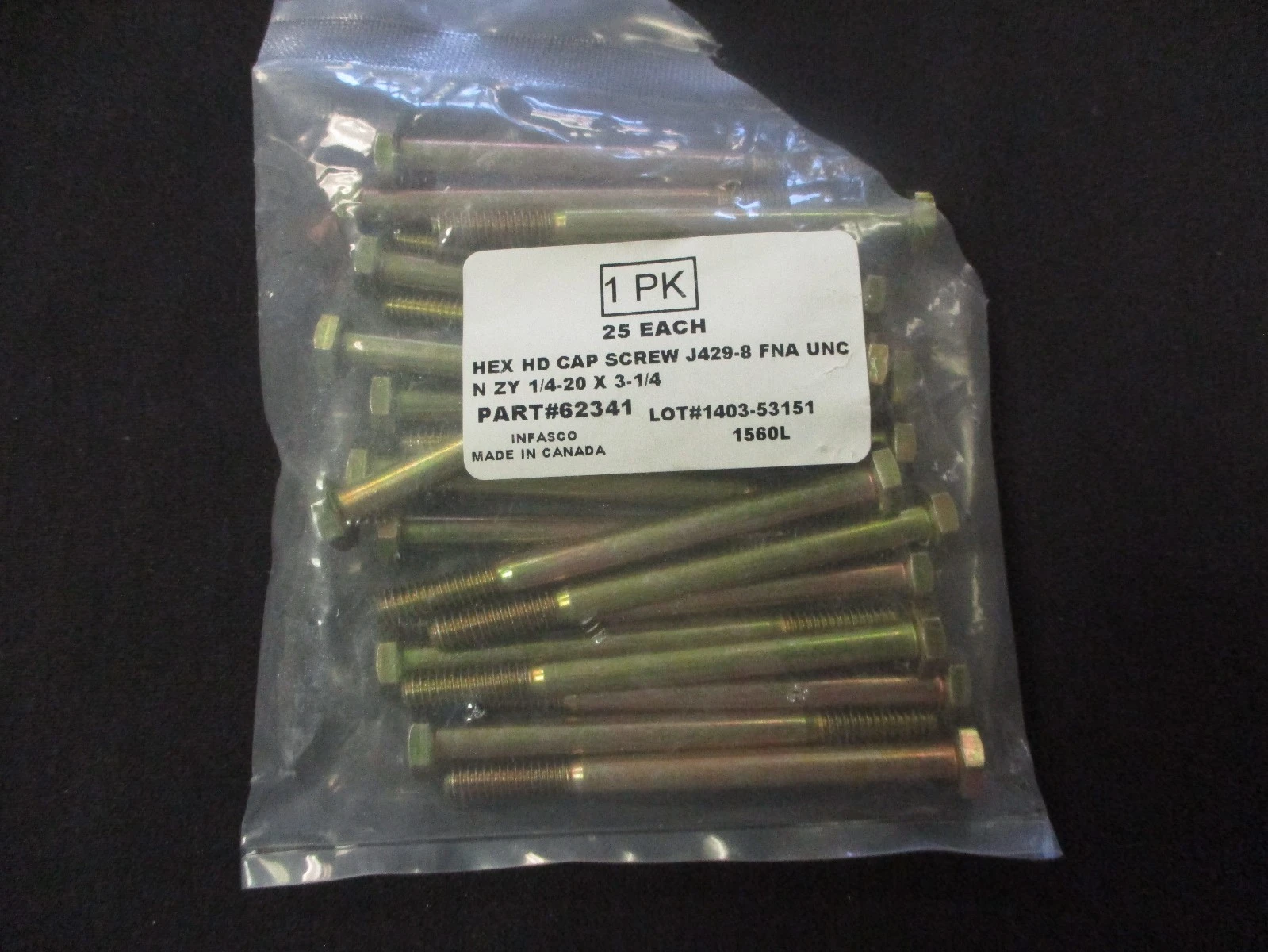 Unused Model 1560L HEX HD J429-8 Cap Screws (QTY 21)