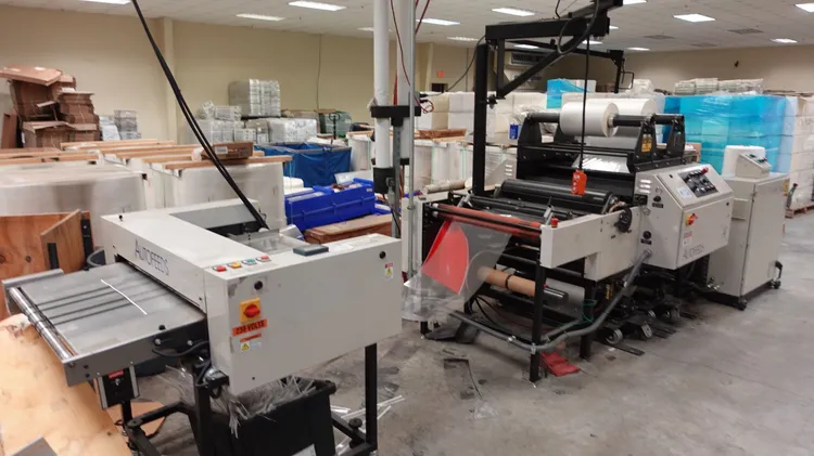 Used AutoFeeds High-Speed Two-Sided Thermal Laminating System Paper Production Lines Illinois US | Machinery Solutions Group, Inc. #353948